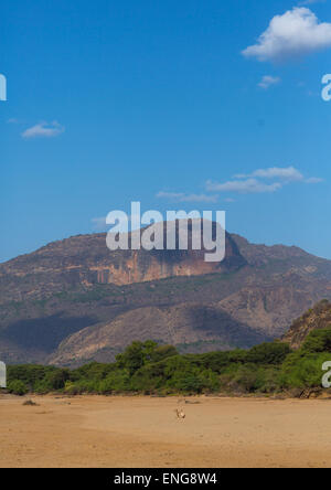 Paysage Montagnes Ndoto, district de Marsabit, Ngurunit, Kenya Banque D'Images