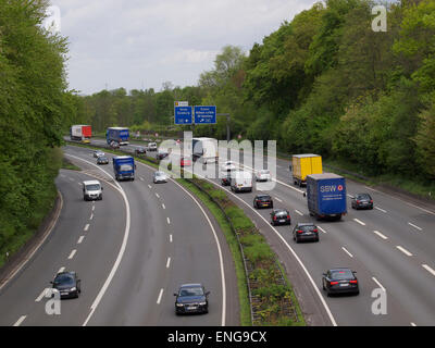 Autobahn A3 Duisburg Allemagne Banque D'Images