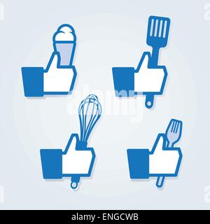 La cuisson à vecteur de Thumbs up Illustration de Vecteur