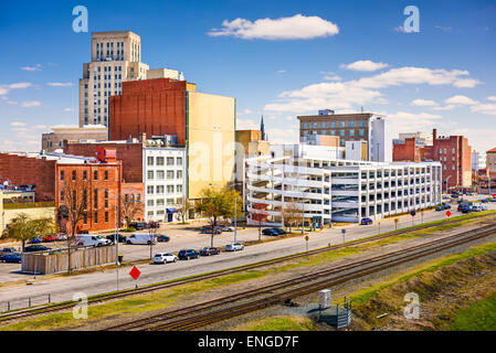 Durham, North Carolina, USA Centre-ville paysage urbain. Banque D'Images