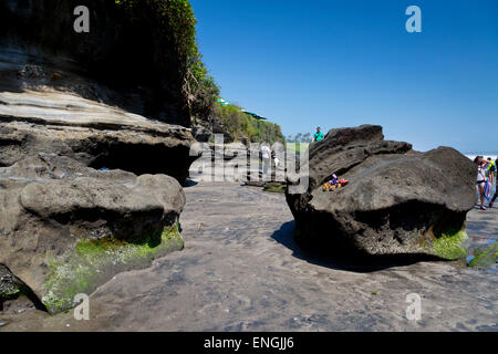 Paysage près du Temple Pura Tanah Lot, Bali, Indonésie Banque D'Images