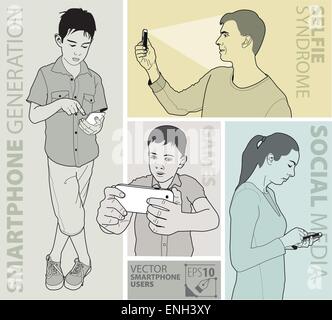 Génération de smartphone vecteur Illustration de Vecteur