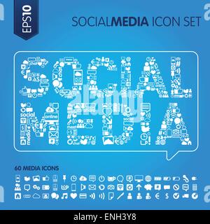 Social media concept image vectorielle Illustration de Vecteur