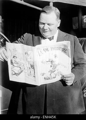 Roscoe 'Fatty' Arbuckle, acteur du cinéma muet américain et comédien Banque D'Images