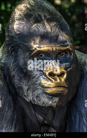 Statue de bronze de Jambo l'APE qui est mort au zoo de Brookfield Chia Banque D'Images