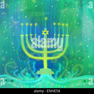 Hanouka Carte de Vœux. Banque D'Images