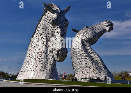 Les Kelpies sculptures à Helix Park, Falkirk, Ecosse Banque D'Images