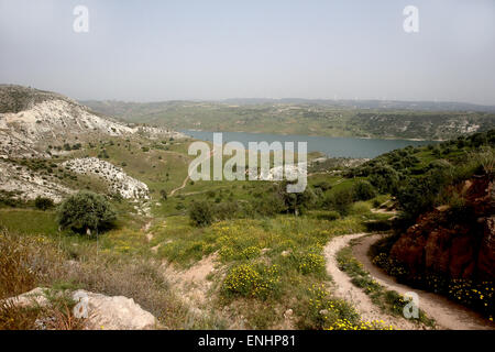 Réservoir d'Asprokremmos, Chypre, Banque D'Images