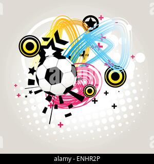 Abstract vector background funky en football Illustration de Vecteur