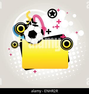 Abstract vector background funky en football avec l'espace pour le texte Illustration de Vecteur