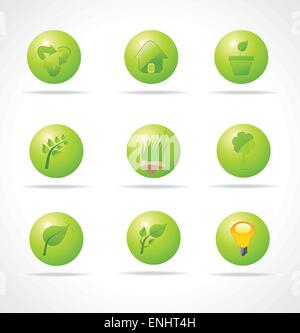 Vector set of ecology icons Illustration de Vecteur