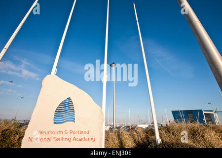 Les Jeux olympiques et paralympiques 2012 de voile ont eu lieu à Weymouth and Portland National Sailing Academy (WPNSA) sur Portland Banque D'Images