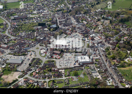 Vue aérienne de Cheadle dans le Staffordshire, Royaume-Uni Banque D'Images