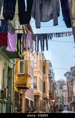 Ses rues colorées dans le quartier de fener Balat / Istanbul. La Turquie. Banque D'Images