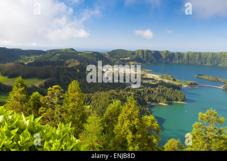 Lagoa Sete Cidades sur l'île des Açores Banque D'Images
