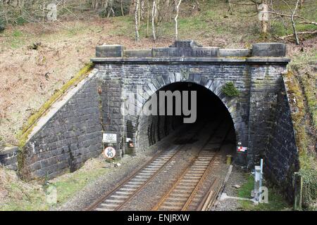 Totley Tunnel Grindleford portail sur voie ferrée dans la vallée de l'espoir du Sheffield à Manchester, en Angleterre. Banque D'Images