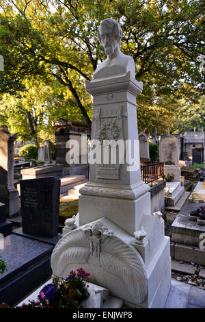 Tombe de Heinrich Heine, Cimetiere cimetière Montmartre, Paris, France Banque D'Images