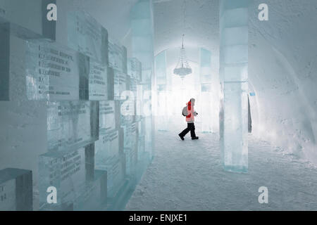 Hôtel de Glace, Kiruna, Lapland, Cercle arctique, en Suède, Scandinavie, Europe Banque D'Images