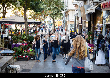 Ben Yehuda Street, Jérusalem, Israël, Moyen Orient Banque D'Images