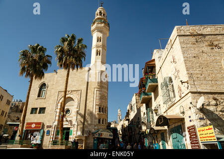 Scène de rue à Bethléem, en Cisjordanie, Territoires Palestiniens, Israël, Moyen Orient Banque D'Images