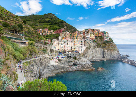 Manarola, Cinque Terre, UNESCO World Heritage Site, Ligurie, Italie, Europe Banque D'Images