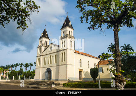 La cathédrale de la ville de Sao Tomé, Sao Tomé et Principe, Océan Atlantique, Afrique Banque D'Images