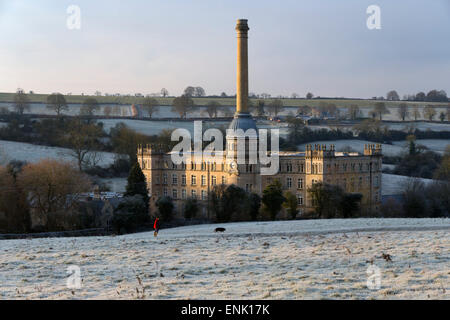 Bliss Mill de matin givre, Cotswolds, Chipping Norton, Oxfordshire, Angleterre, Royaume-Uni, Europe Banque D'Images