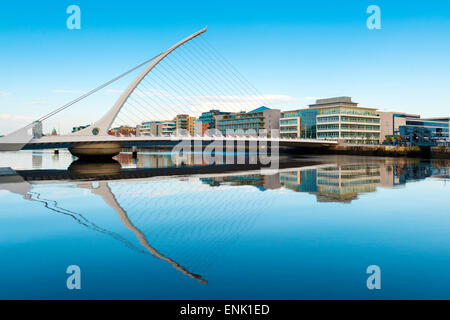 Samuel Beckett Bridge sur la rivière Liffey, Dublin, County Dublin, République d'Irlande, Europe