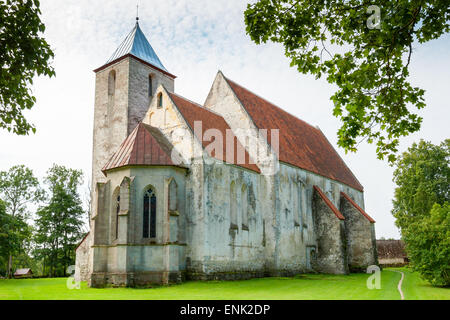 Église dans Valjala. L'île de Saaremaa, l'Estonie Banque D'Images