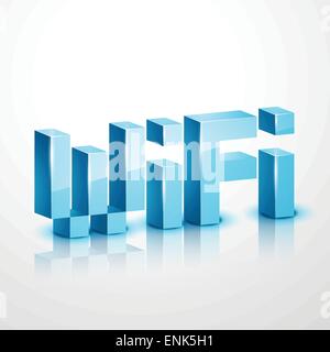 Connexion Wi-Fi au réseau local 3d design icône vecteur Illustration de Vecteur