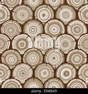 Les anneaux de croissance des arbres seamless pattern- illustration vecteur eps 8. Illustration de Vecteur