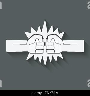 Poings punch lutte symbole - vector illustration EPS 10. Illustration de Vecteur