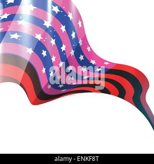 Belle vector design drapeau américain Illustration de Vecteur