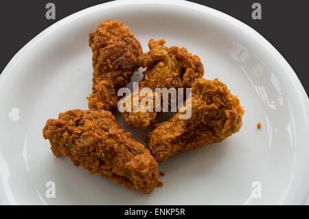 Épices pilons de poulet frit au four snack Banque D'Images