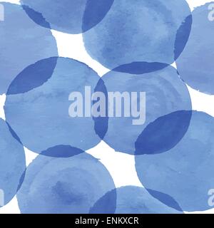 Aquarelle bleu cercles arrière-plan arrière-plan pour le web. Illustration réalisée dans le vector. Illustration de Vecteur