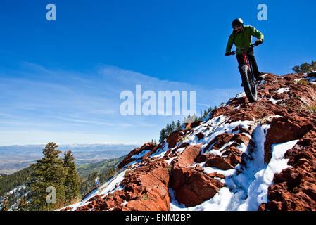 Pneu Fat VTT dans les monts Wasatch Banque D'Images