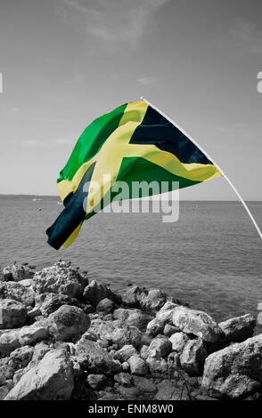 Drapeau jamaïcain Banque D'Images