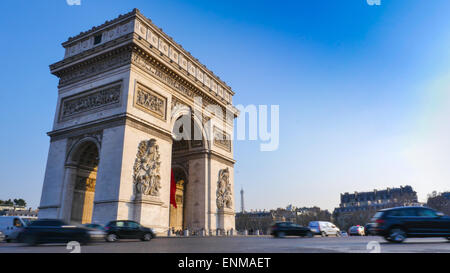 Arc de Triomphe à Paris, France Banque D'Images