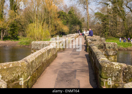 L'Essex cheval pont sur la rivière Trent près de Great Bridgeford Staffordshire, utilisés par les marcheurs et les habitants du village. Banque D'Images