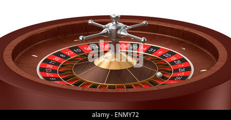 Roulette casino isolé Banque D'Images