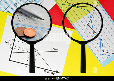 Image conceptuel sur l'analyse des affaires et des données statistiques Banque D'Images