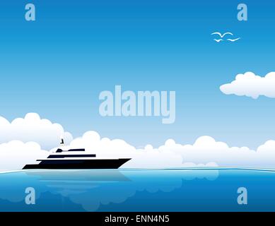 Location sur mer Illustration de Vecteur