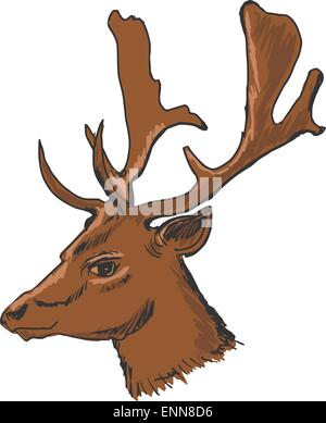 tête de cerf Illustration de Vecteur