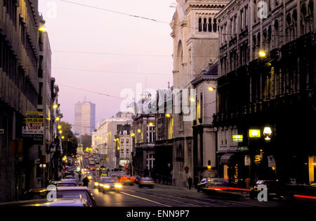 L'Europe, Belgique, Bruxelles, la Rue de la Regence.- Europa, Belgien, Bruessel, Rue de la Régence. Banque D'Images