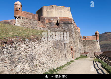 Fort Lagarde à Prats de Mollo, Languedoc-Roussillon, France. Banque D'Images