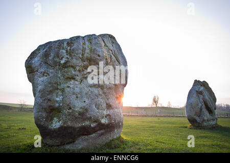 Pierres d'Avebury, Wiltshire, Angleterre Banque D'Images