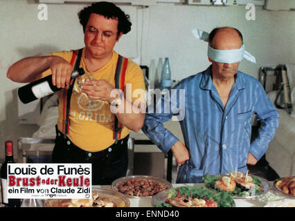 L'aile ou la cuisse, Frankreich, 1976 aka : Brust oder Keule, Regie : Claude Zidi, acteurs : Louis de Funes, Coluche Banque D'Images