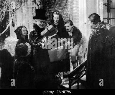 Un Chant de Noël, USA 1938, Regie : Edwin L. Marin, acteurs : Reginald Owen, June Lockhart, Kathleen Lockhart, Terry Kilburn Banque D'Images