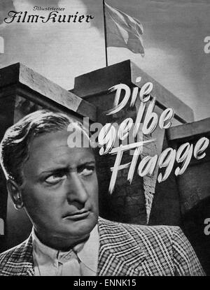 Titelblatt des Programmhefts «Illustrierter Film Kurier' Nr. 2705 vom Film 'Die gelbe Flagge" mit Hans Albers, Regie : Gerhard La Banque D'Images