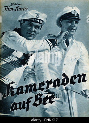 Titelblatt des Programmhefts «Illustrierter Film Kurier' Nr. 2776 vom Film 'Kameraden auf See' mit Jaspar von Oertzen, Regie : Il Banque D'Images